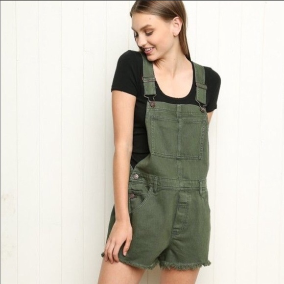 green overall romper